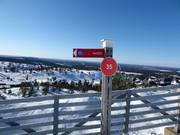 Slope signage in the Ruka ski resort