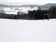 The easy slope is well suited for beginners.