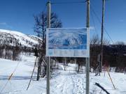 Slope map in the ski area of Tärnaby