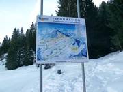 Slope signage in the ski resort