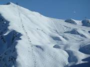 Mogul slopes at the Inversens chairlift