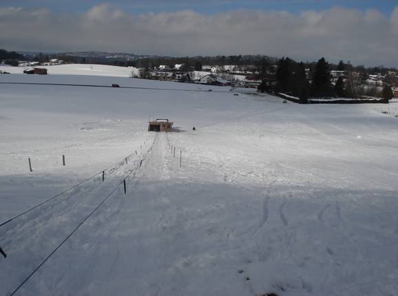 View of the ski slope