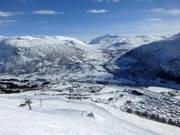 View of the "Zentrum" of the Myrkdalen ski resort
