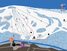 Trail map Mladé Buky