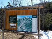 Slope map in the ski area
