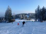 View over the Lipno ski resort