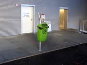 Trash cans at the valley station