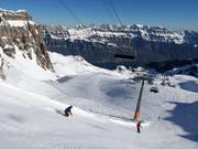 Sächserpiste: black slope at the Leist