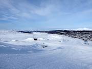View from the Valliften mountain station towards Big Bench