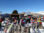 Après-ski at the Saslonch Hütte