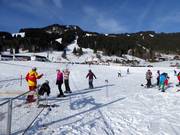 Practice slope of the local ski school