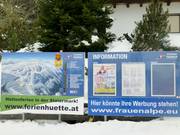 Slope map with additional information about the ski resort