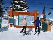 Information board with piste map