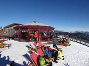 Schirmbar Gadein at the mountain station of the gondola lift