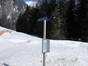 Ski bus stop at the valley station