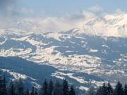 View of the Megève ski area