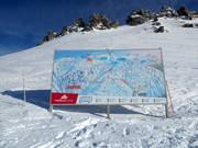 Slope map at the mountain station Treble Cone