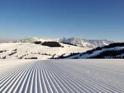 Freshly groomed slope