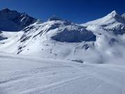 Perfect slope grooming in the Weißsee Gletscherwelt ski area