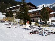 Lunch break at the children's ski school