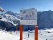 Slope map at the mountain station of the Kristallbahn