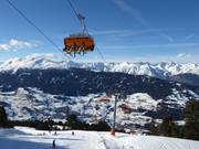 Panoramic view at the Zirbenbahn lift
