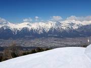 View of Innsbruck with numerous accommodations