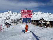 Slope signage in Zermatt