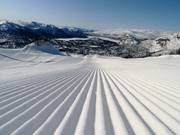 Freshly groomed slope in Hovden