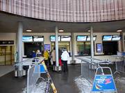 Well-maintained ticket area at the valley station