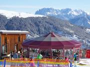 Umbrella bar Gadein at the mountain station of the gondola