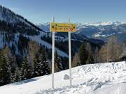 Signage in the ski area
