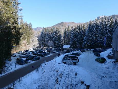 Gmunden: access to ski resorts and parking at ski resorts – Access, Parking Kasberg – Grünau im Almtal
