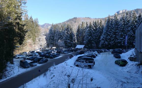 Upper Austrian Prealps: access to ski resorts and parking at ski resorts – Access, Parking Kasberg – Grünau im Almtal