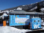 Large information board at the Alpbach-Wildschönau connecting lift