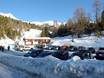Sesvenna Alps: access to ski resorts and parking at ski resorts – Access, Parking Minschuns – Val Müstair-Tschierv