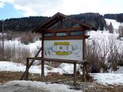 Signage at the Hajla ski resort