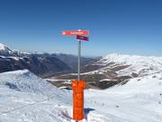 Slope signage in the Peyragudes ski area