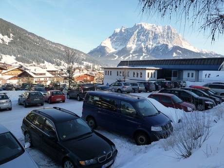 Reutte: access to ski resorts and parking at ski resorts – Access, Parking Lermoos – Grubigstein