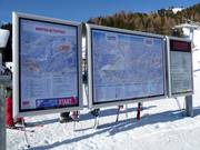Slope map and current operating information at the Speikboden mountain station