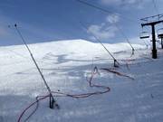 Snowmaking with snow lances in the Killington ski area
