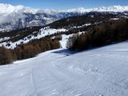 Challenging downhill run with views of the Rhône Valley