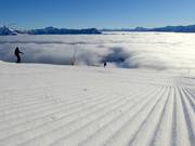 Fog in the valley with perfect slopes