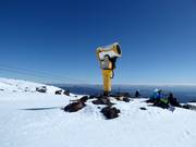 High-performance snow cannon in the Whakapapa ski area