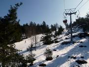 Ascent with the double chairlift to Silberberg