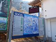 Slope map with current operating information at the valley station