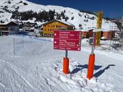 Slope signage in the Stoos ski area