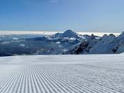 Perfect slope grooming in the Whakapapa ski area