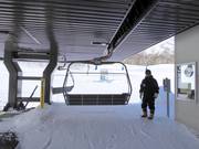 You are warmly welcomed when getting off the chairlift.