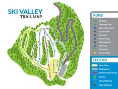 Trail map Minnedosa Ski Valley